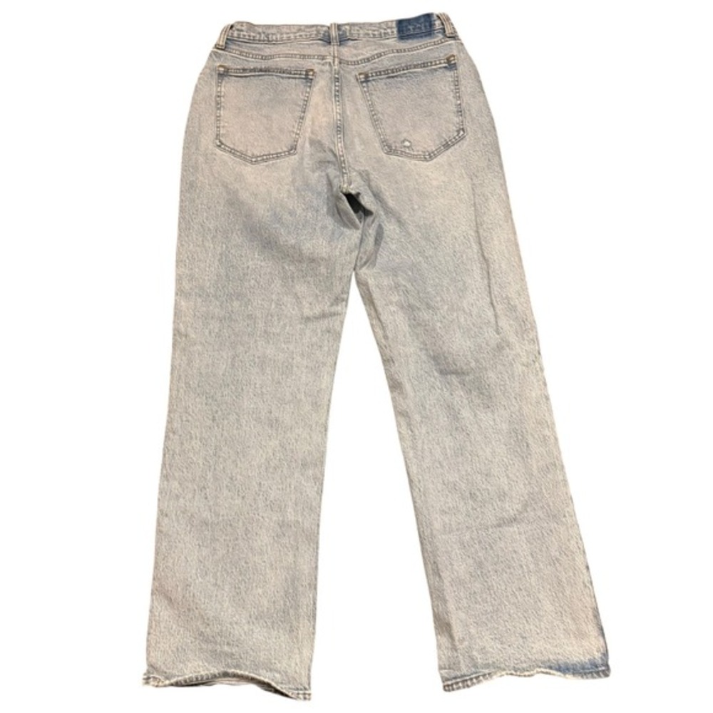 Abercrombie & Fitch Curve Love 90s Low Rise Baggy Jeans Light Wash Denim Size 30 - Picture 5 of 11